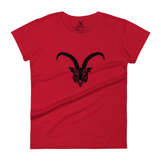 G.O.A.T. Black/Red Fashion Fit T-Shirt