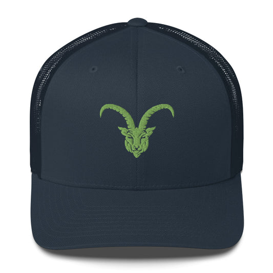 G.O.A.T. Navy/Green Trucker Hat