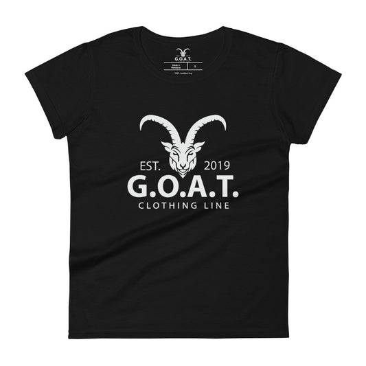 G.O.A.T. Original White Fashion Fit T-Shirt (8 Colors)
