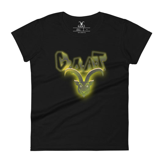 G.O.A.T. Yellow Drip Fashion Fit T-Shirt (4 Colors)