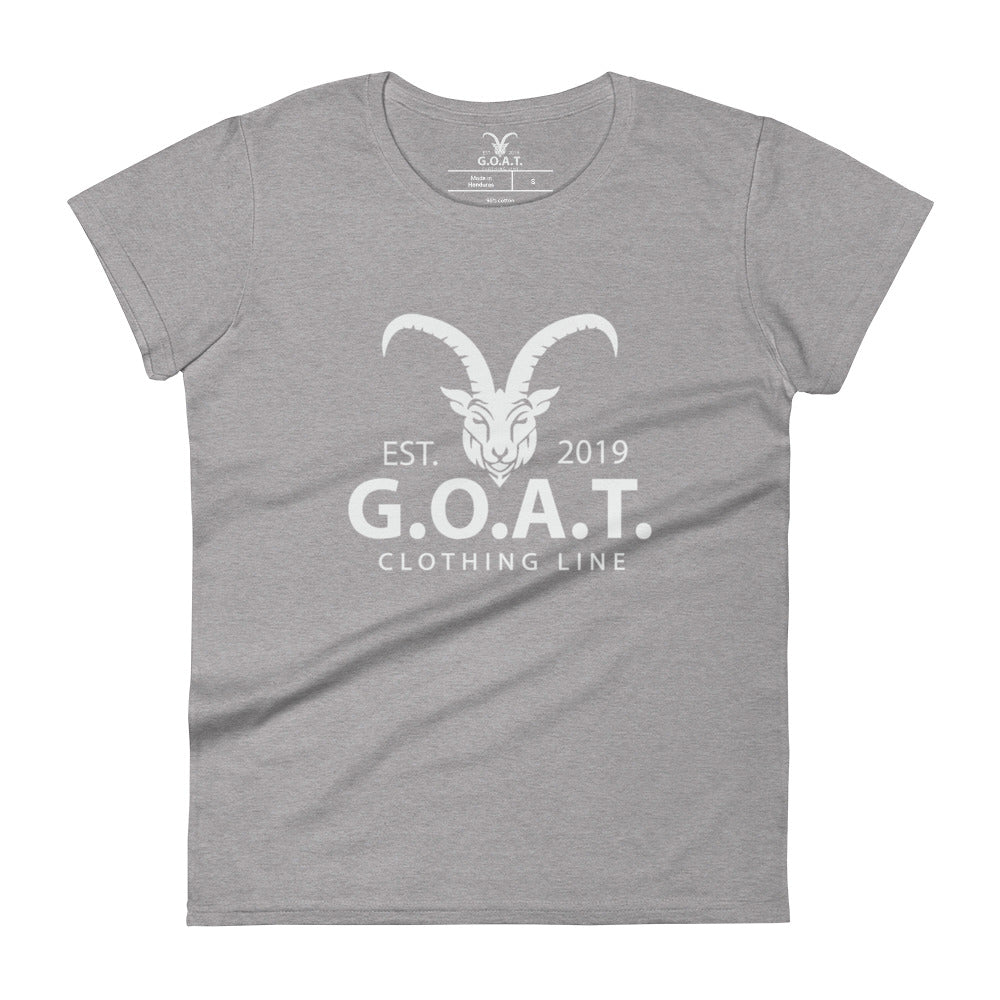 G.O.A.T. Original White Fashion Fit T-Shirt (8 Colors)